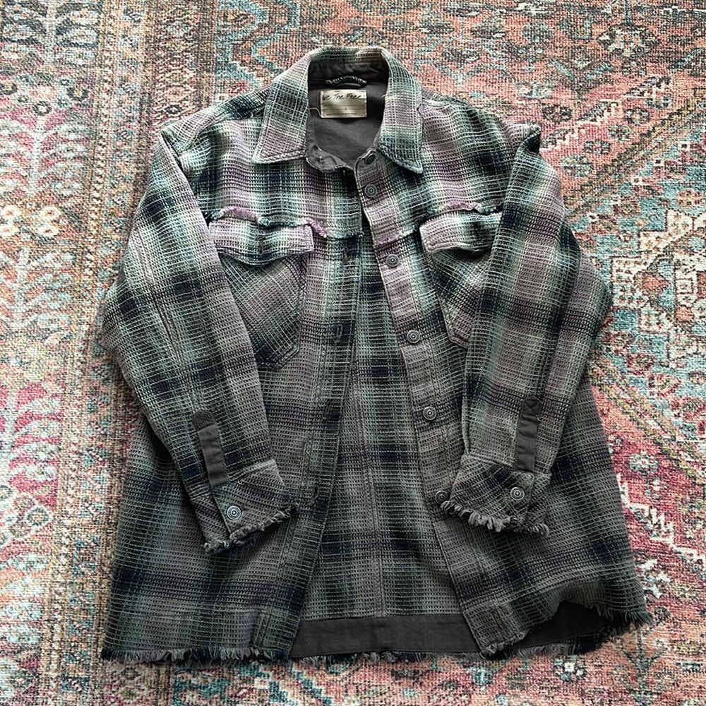 Free people waffle weave shacket